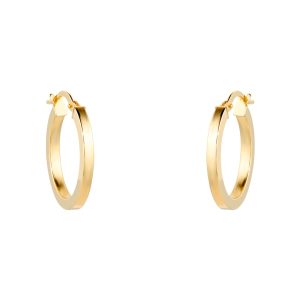 9ct Yellow Gold 18mm Medium Hoop Earrings
