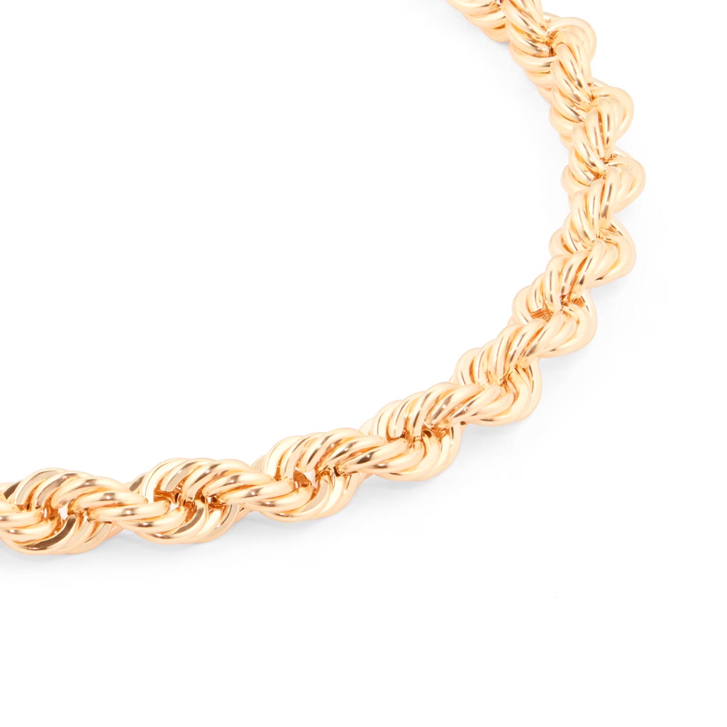 9ct Yellow Gold Rope Chain Bracelet – Image 3