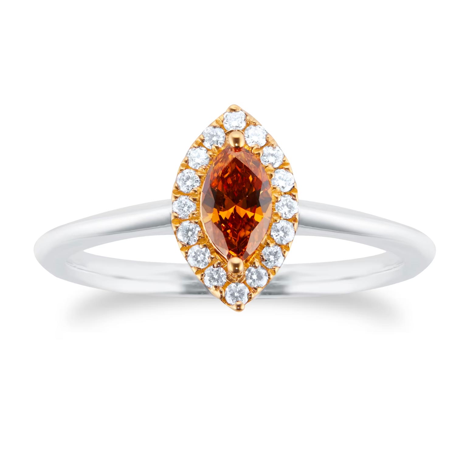 Platinum 0.32cttw Marquise Cut Diamond Ring – Image 4