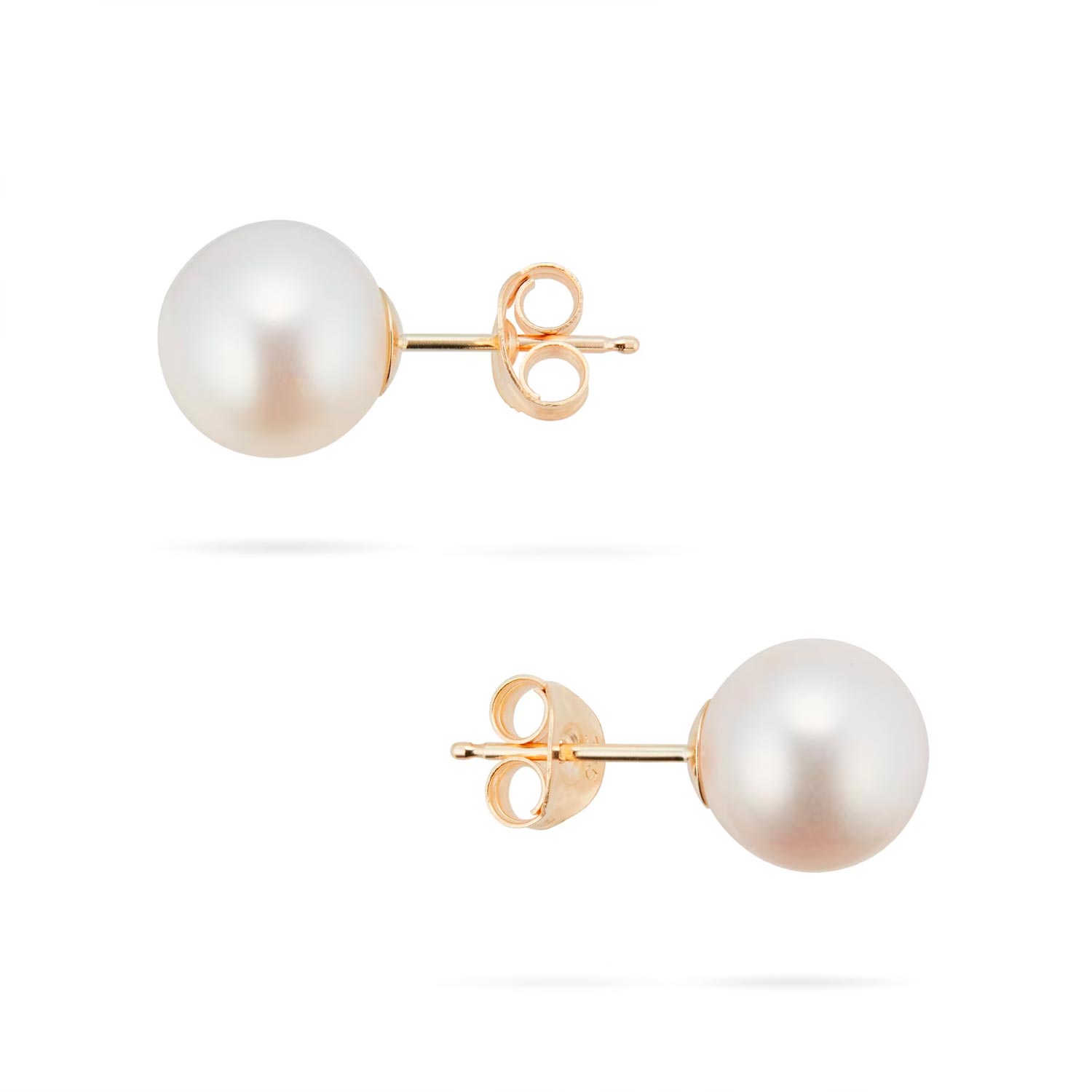 9ct Gold 8.0-8.5mm Freshwater Pearl Earrings – Image 3