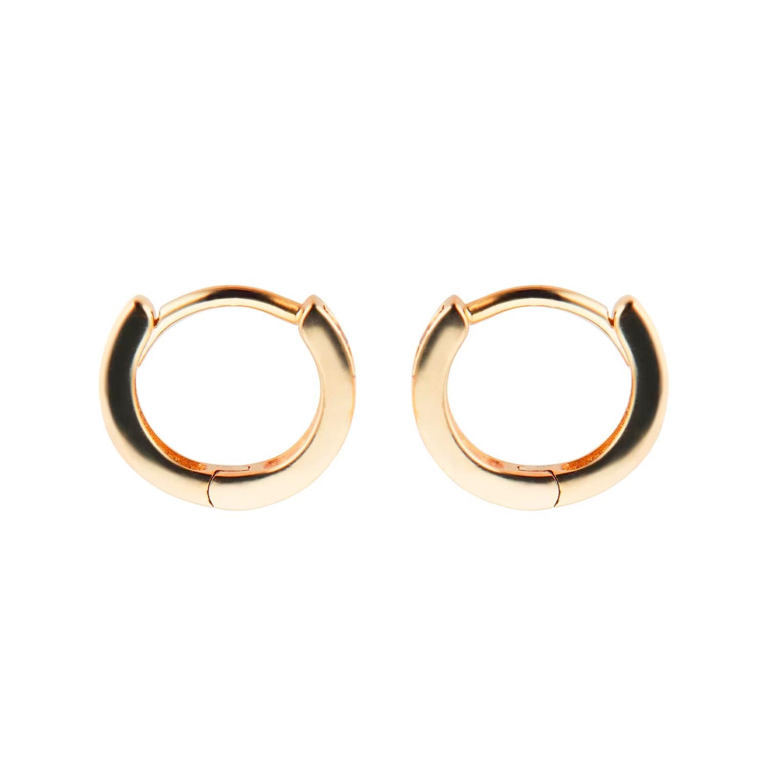 9ct Yellow Gold Cubic Zirconia Huggie Earrings – Image 3